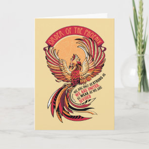 Orden des Phönix Kreuzschraffiertes Emblem Karte