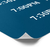 Orden von Veranstaltungen Hochzeitstag Poster (Ecke)