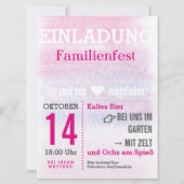 ordentliches Rot Einladung (Vorderseite)