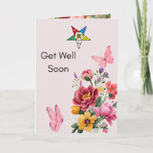 Order of Eastern Star Get Well Card for OES Dankeskarte (Vorderseite)