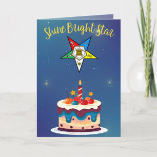 Order of Eastern Star Happy Birthday Card OES Dankeskarte