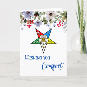 Order of Eastern Star Sympathy Card for OES Dankeskarte