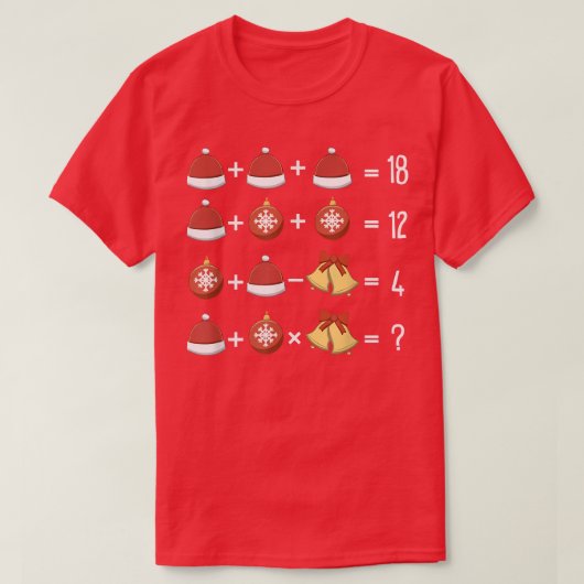 Order Of Operations Christmas Funny XMas Quiz Math T-Shirt (Design vorne)
