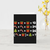 Order Of Operations Quiz Christmas Math Teacher 67 Karte (Gelbe Blume)