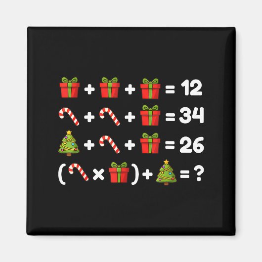 Order Of Operations Quiz Christmas Math Teacher 67 Magnet (Vorne)
