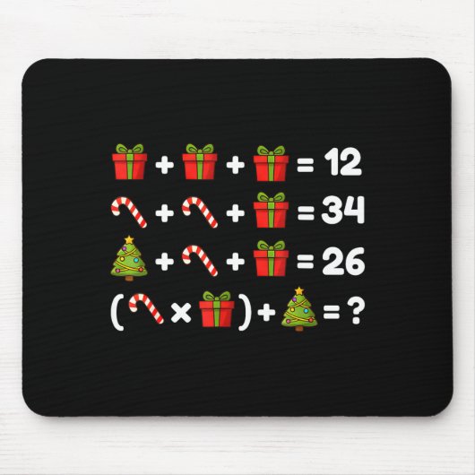 Order Of Operations Quiz Christmas Math Teacher 67 Mousepad (Vorne)