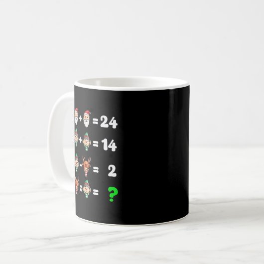 Order Of Operations Quiz Christmas Math Teacher Xm Kaffeetasse (Vorderseite Links)