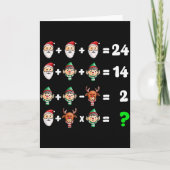 Order Of Operations Quiz Christmas Math Teacher Xm Karte (Vorderseite)