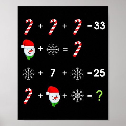 Order Of Operations Quiz Funny Math Teacher Christ Poster (Vorne)
