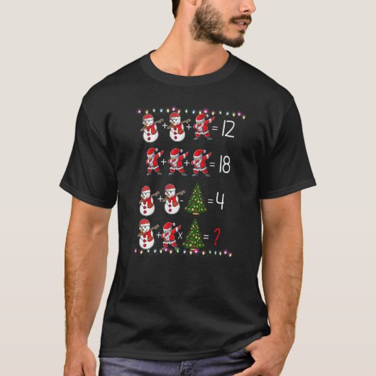 Order of Operations Quiz Math Teacher Christmas T-Shirt (Vorderseite)