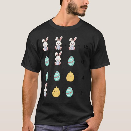 Order Of Operations Quiz Math Teacher Easter Chick T-Shirt (Vorderseite)