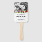 Order of Service Beach Foto Funeral Program Hand Fächer (Vorderseite)