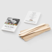 Order of Service Beach Foto Funeral Program Hand Fächer (Non-assembled)