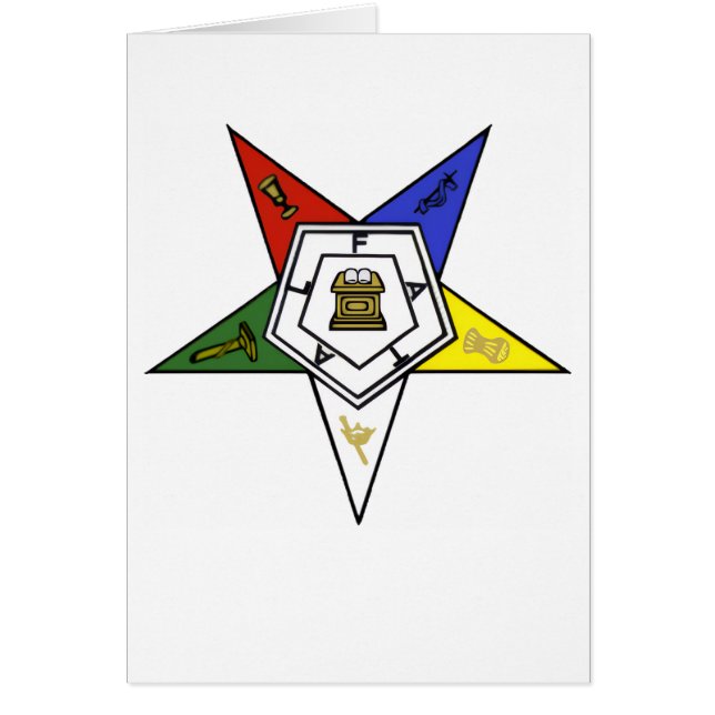 Order of the Eastern Star Emblem of the Order Card (Vorne)