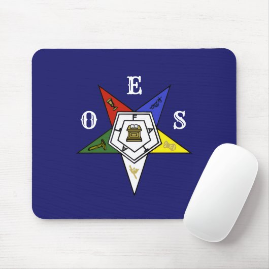 Order of the Eastern Star Emblem of the Order Mousepad (Mit Mouse)