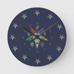 Order Of The Eastern Star Runde Wanduhr