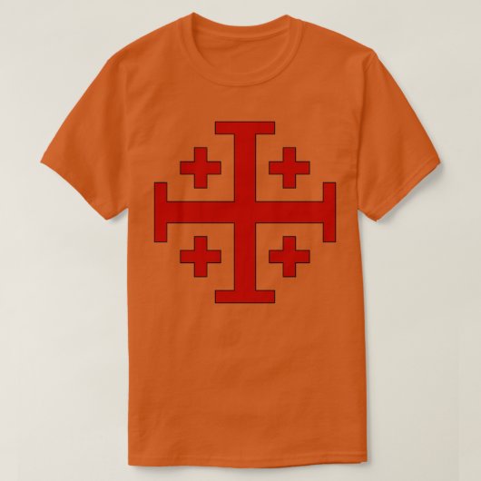 Order of the Holy Sepulchre Fivefold Cross T-Shirt (Design vorne)