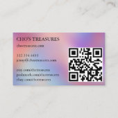 Order THANK YOU Pretty Minimalist Blur Rainbow Visitenkarte (Rückseite)