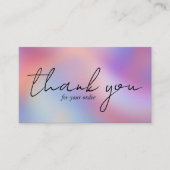 Order THANK YOU Pretty Minimalist Blur Rainbow Visitenkarte (Vorderseite)