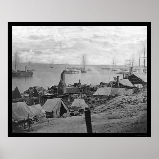 Ordinance Barge Explosion am City Point 1864 Poster (Vorne)