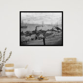 Ordinance Barge Explosion am City Point 1864 Poster (Küche)