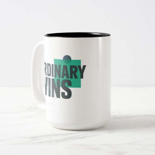 Ordinary, and proud of it! Statement graphic about Zweifarbige Tasse (Vorderseite Links)