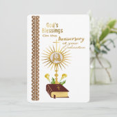 Ordination Anniversary  Feiertagskarte (Stehend Vorderseite)