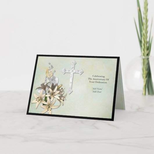 Ordination Blessing | Jubiläum der Ordination Karte (Vorderseite)