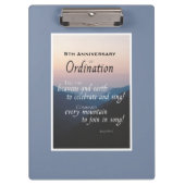 Ordination für das 5. Jubiläum Klemmbrett (Vorderseite)