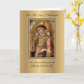 Ordination für Diaconate Deacon Religiöse katholis Karte (Gelbe Blume)