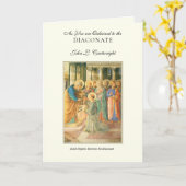 Ordination für Diaconate Deacon Religiöse katholis Karte (Gelbe Blume)