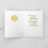 Ordination Herzlichen Glückwunsch Gastgeber und Cu Karte (Innenseite)