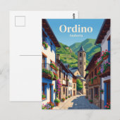 Ordino Andorra Postkarte (Vorne/Hinten)