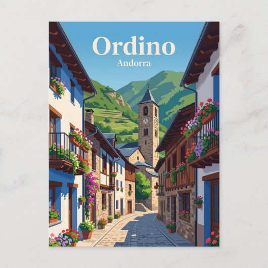 Ordino Andorra Postkarte (Vorderseite)