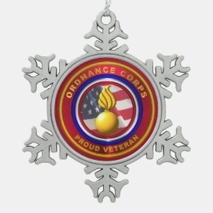 Ordnance Corps Schneeflocken Zinn-Ornament