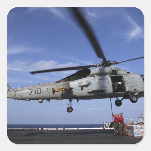 Ordnancer verbinden Transportkabel Quadratischer Aufkleber (Vorderseite)