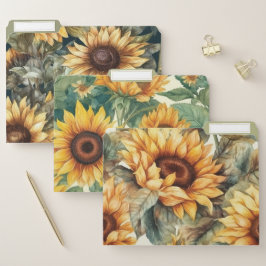 Ordner für Sonnenblumen Papiermappe