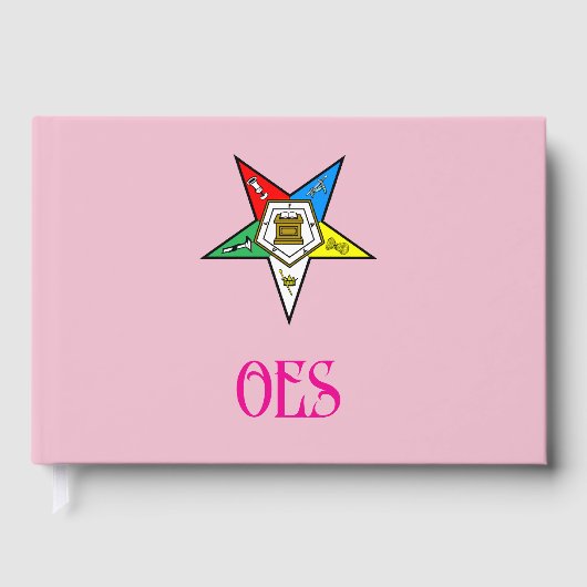 Ordnung des Eastern Star Pink Guest Book Gästebuch (Vorderseite)