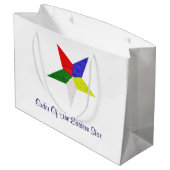 Ordnung des Oststerns (Wavy) Große Geschenktüte (Rückseite Schrägansicht)