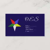 Ordnung des Oststerns (Wavy) Visitenkarte (Rückseite)