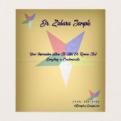 Ordnung des Oststerns (Wavy) Visitenkarten (Innenseite Aufgefaltet)