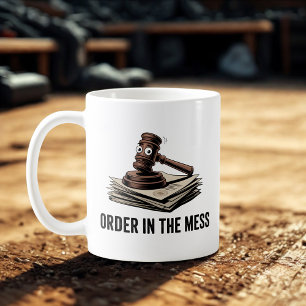 Ordnung im Chaos Juristischer Chaos-Witz Kaffeetasse