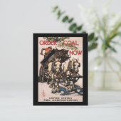 Ordnung Kohle jetzt Zweiten Weltkrieg Postkarte (Stehend Vorderseite)