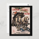 Ordnung Kohle jetzt Zweiten Weltkrieg Postkarte (Vorne/Hinten)