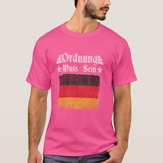 Ordnung Muss Sein I Liebe Deutschland Flagge Deuts T-Shirt (Vorderseite)