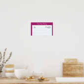 Ordnungsgemäßes Papier-Heading-Poster für die Mitt Poster (Küche)