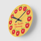 Ordoom Clock with Apples on Yellow Runde Wanduhr (Winkel)