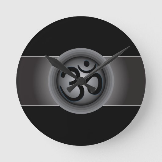 Ordy Om Symbol Wall Clock Runde Wanduhr (Vorderseite)