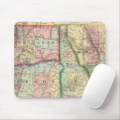 Ore, Wash, Idaho, Mont Map von Mitchell Mousepad (Mit Mouse)