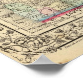 Ore, Wash, Idaho, Mont Map von Mitchell Poster (Ecke)